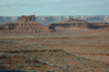 Soon the landscape of rocks near Monument Valley appears