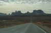 The road approaching the monuments has been photographed and filmed so many time, even Matt said 'hey, that's where they filmed Forest Gump running down the highway!' It's too bad the weather was so punk the day we visited.