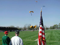 The Army Golden Knights Land on Thorpe Field