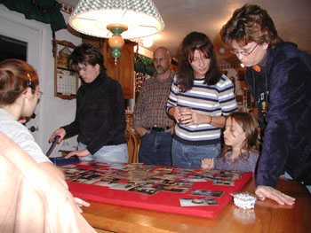 Assembling Mom's picture board